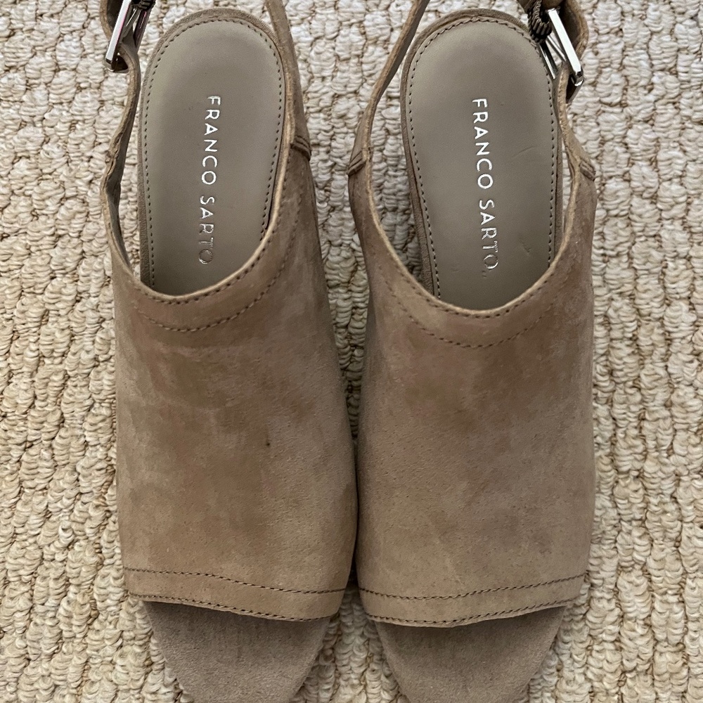 Franco Sarto Tan Suede Shoes, Size 9M